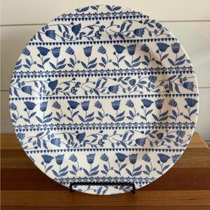 RARE Churchill Tilly Blur & White Dinner Plate England Set of 6